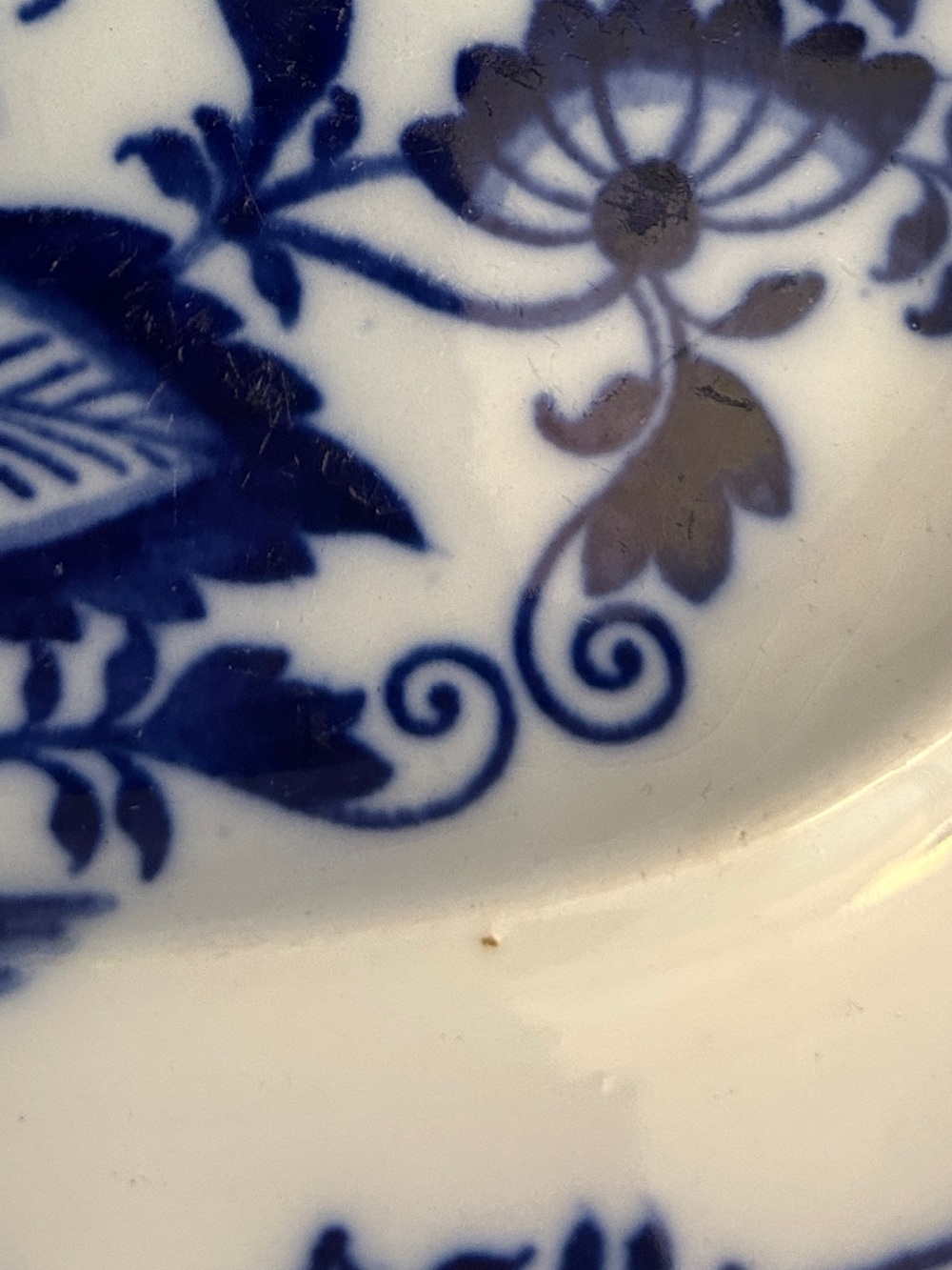 Antique Cauldon England Meissen Blue Onion Pattern Small Oval Serving Plate - Picture 7 of 8